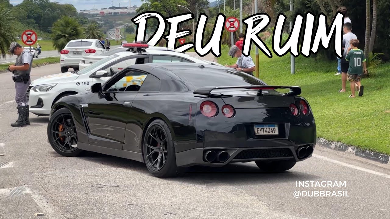 DEU RUIM - POLÍCIA PEGOU O NISSAN GTR  AO VIVO
