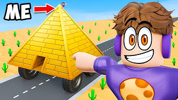 building the LARGEST PYRAMID in roblox build a car