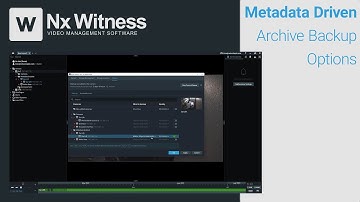 Metadata Driven Archive Backup Options - Nx Witness v5