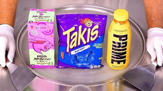 🔥 Feastables + Takis + Prime = EPIC Ice Cream Rolls Mashup! (ASMR)