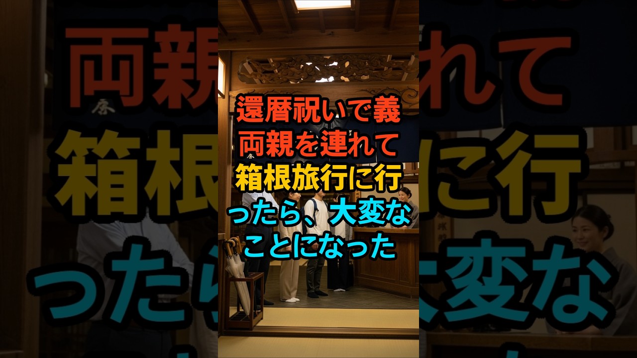 還暦祝いで義両親を連れて箱根旅行に行ったら、大変なことになった #家族 #現実の話 #実話 #エピソード #drama