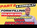 E-KONSULAT POLAND WORK VISA AND APPOINTMENT ONLINE FORM FILLING | PART -2 | 2025 | HINDI