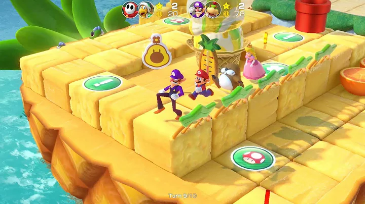 Super Mario Party Partner Party #46 Watermelon Walkabout Waluigi & Bowser Jr vs Shy Guy & Hammer Bro