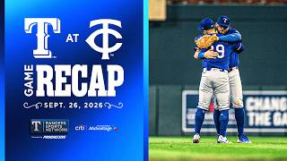 Rangers vs Twins Game Recap 9/26/2026 | Rangers Sports Network | Presented by Citi AAdvantage screenshot 3