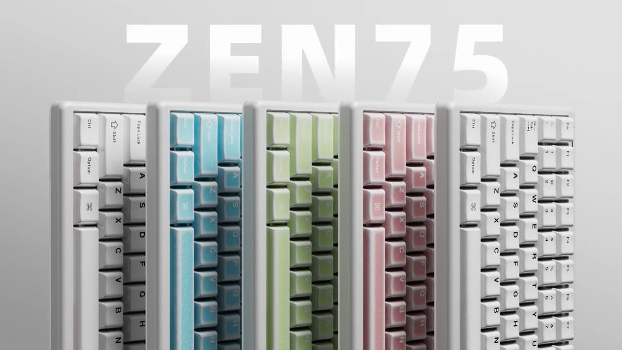 Zen75 | The First Low-profile Keyboard with Ceramic Keycaps - YouTube