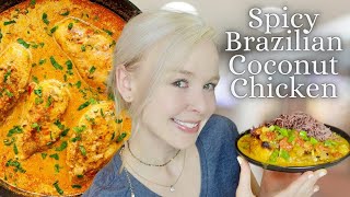 Trying Spicy Brazilian Coconut Chicken | Cook & Eat With Me