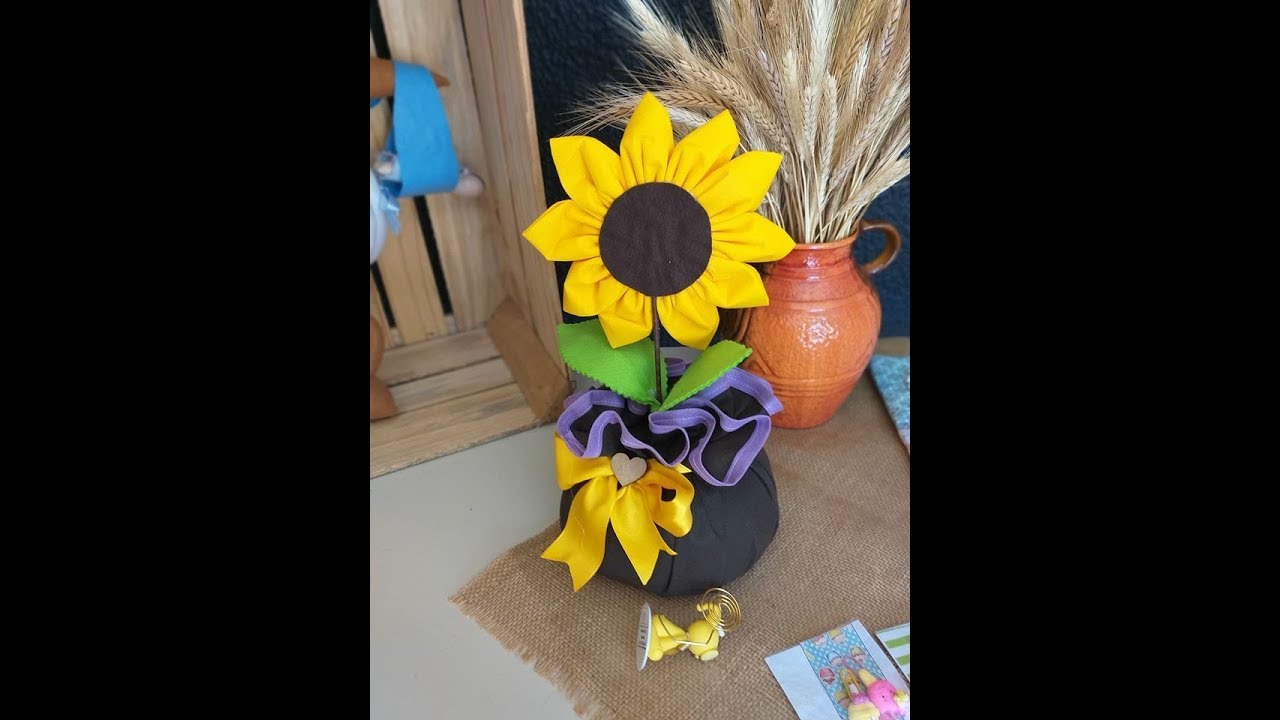 Como fazer peso de porta girassol