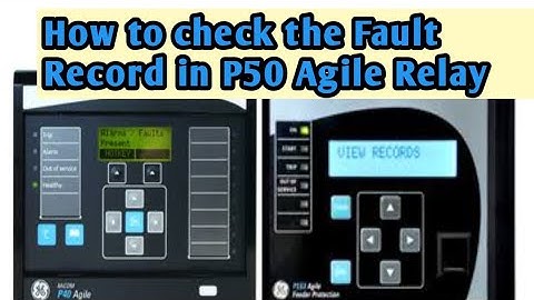 HOW CHECK FAULT RECORD IN P153 AGILE  RELAY #schneider #alstom #micomrelay #GERELAY #fault #overload