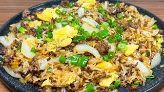 Golden Garlic Beef Fried Rice | The Perfect Easy Dinner