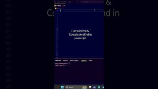 Console.time & Console.timeEnd in javascript
