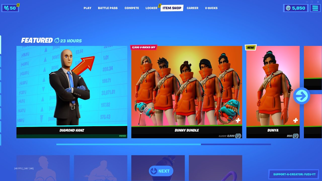 *NEW* BUNNY BUNDLE! FORTNITE LIVE ITEM SHOP APRIL 1, 2021!!