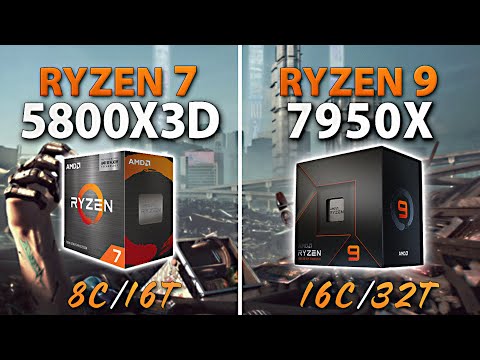 AMD Ryzen 7 5800X3D vs Ryzen 9 7950X // Test in 9 Games