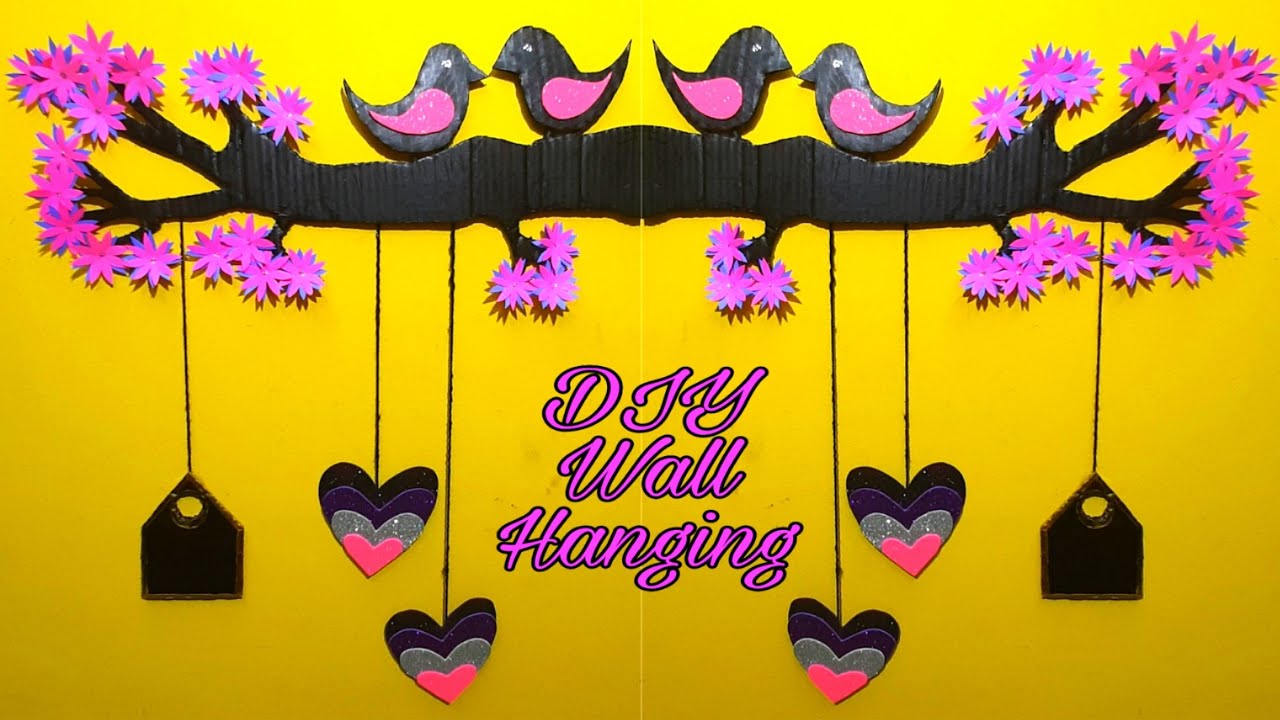 DIY Wall Hanging Craft Ideas | Wall Decoration Ideas | Love Birds Wall Hanging| Home Decorating Idea