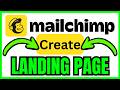How To CREATE A LANDING PAGE In Mailchimp (QUICK &amp; EASY) 2026