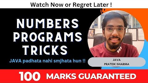 Numbers in Java Computer Class 10 ICSE ISC Java Programming