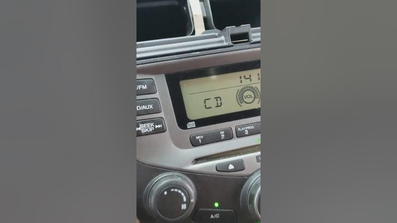 Honda Accord radio issues fix - YouTube