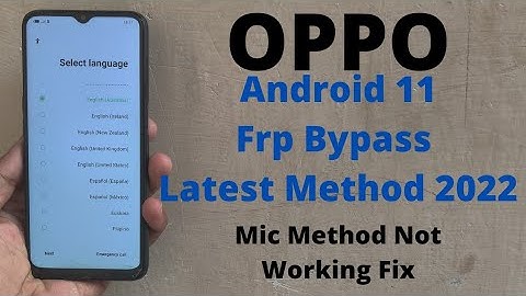 Oppo Android 11 Frp Bypass Latest Method 2022 | Mic Method Not Working Fix All Oppo Google Frp Bypas