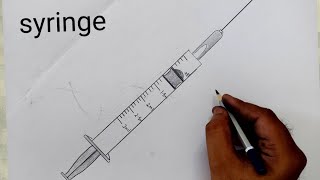 how to draw syringe easy I how to draw syringe I