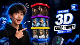🔥Viral 3D Cube Tower Effect | Alight Motion Tutorial