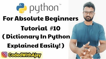 Dictionary & Its Functions Explained | Python Tutorials For Absolute Beginners In Hindi #10