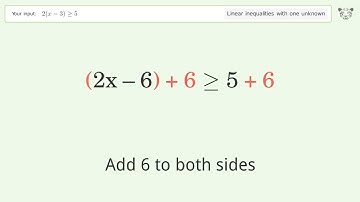 Solving Linear Inequalities: 2(x-3) is Greater Than or Equal to 5