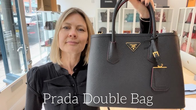 Prada Saffiano Cuir Double Bag Review - Extra Petite