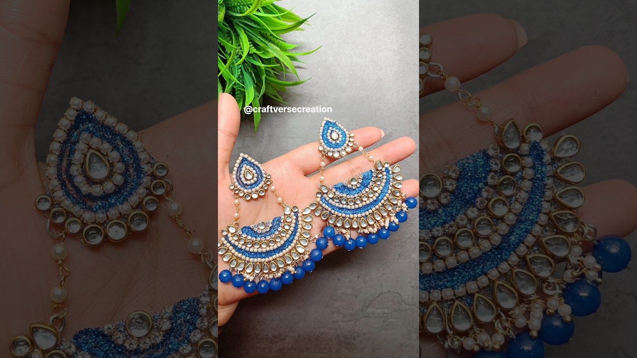 Diy earrings new design💙❤️