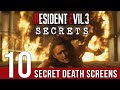 10 SECRET DEATH SCREENS You May Have Missed In Resident Evil 3 Remake | SPOILERS