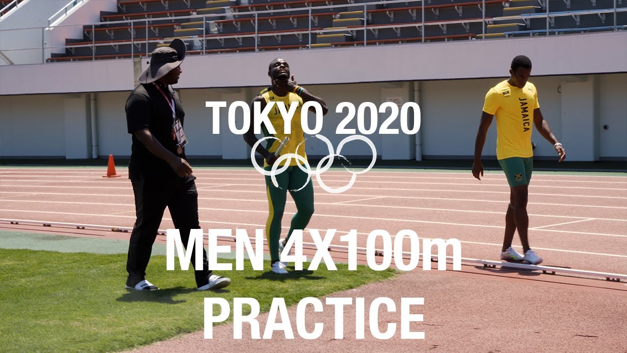 OLYMPIC MEN 4X100 RELAY PRACTICE [TEAM JAMAICA]