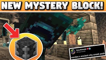 MINECRAFT 1.19 MYSTERY BLOCK!!! DEEP DARK CITY TEASER!