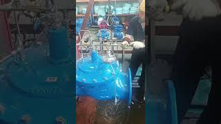 Pressure test for flow control valve . Flow control valve.  #valvefactory