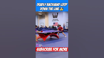 DEADLY BACKHAND LOOP DOWN THE LINE! 🤯#shorts #tabletennis