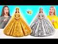 ゴールド対シルバーのバービー人形の大変身 Multi DO Girls