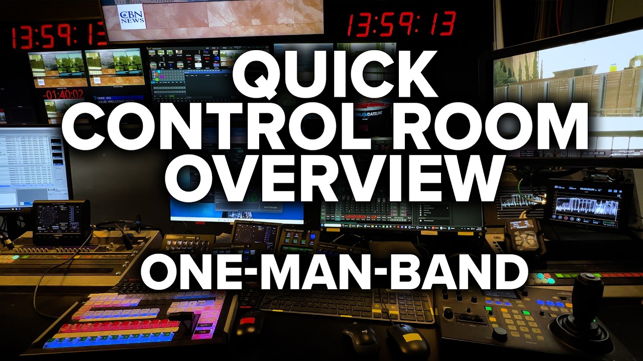Solo Operation of Full Broadcast Control Room Setup - One-Man-Band with Ross, TriCaster, Streamdeck