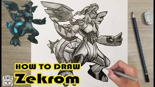 How to Draw Zekrom Step by Step | Pokemon Art & Pencil Drawing Tutorial