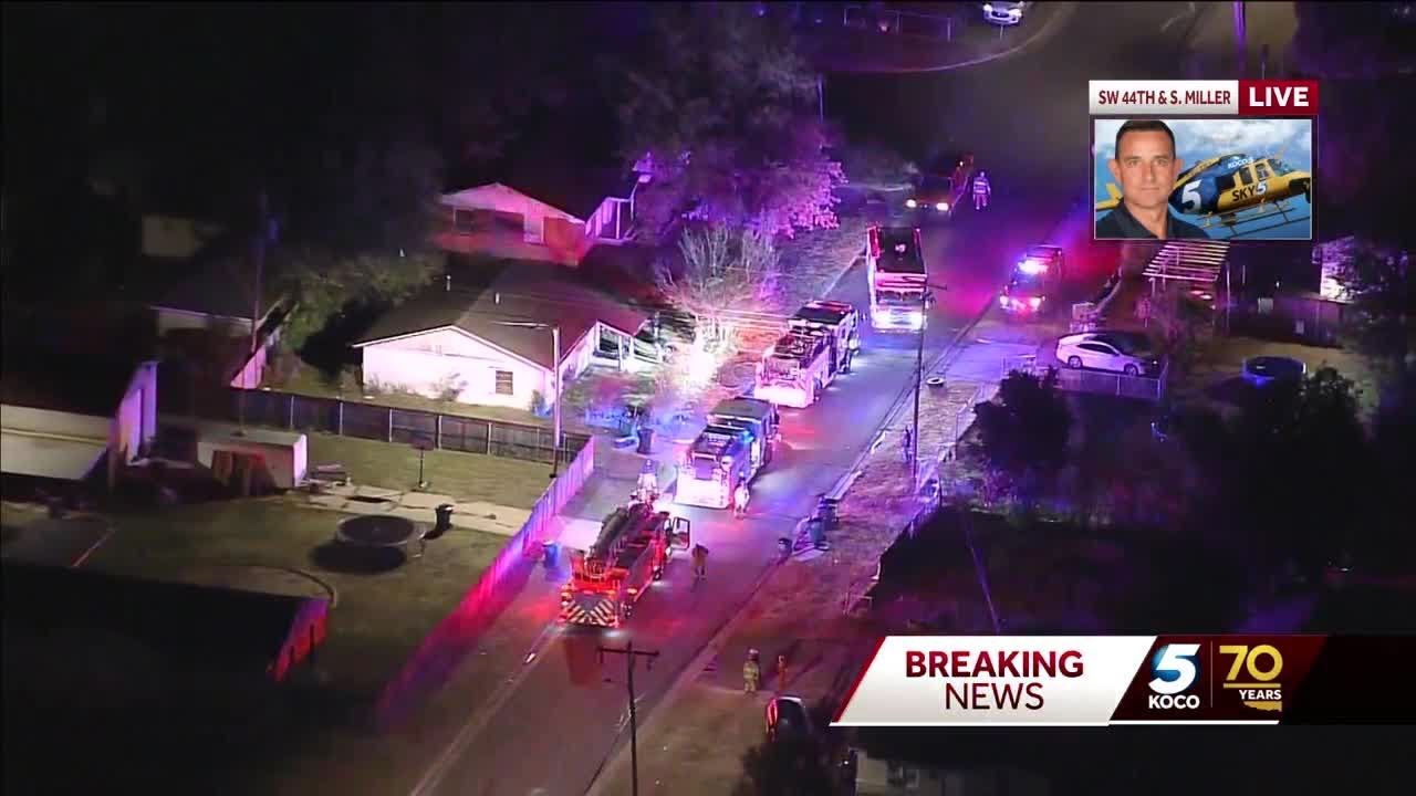 Several crews respond to house fire in southwest Oklahoma City - YouTube