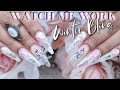 ACRYLIC NAILS WITH LOTS OF SWAROVSKI CRYSTALS - WINTER BLING