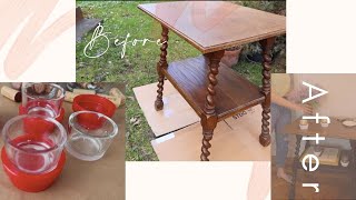 Up-cycling Free Crap | Table & DIY Mercury Glass Candle Holders
