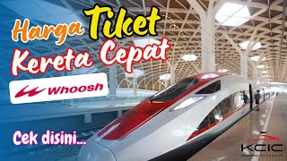 Tarif Kereta Cepat Jakarta Bandung