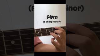 Chord F#m guitar tutorial (F sharp Minor) #chords #guitarchords #guitarlesson #tutorial #music