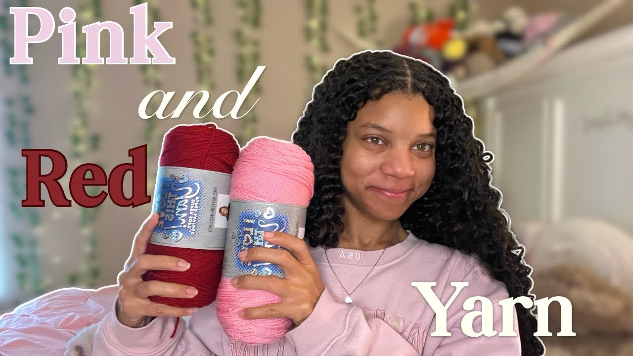 ONLY crocheting with PINK and RED yarn | CROCHET VLOG