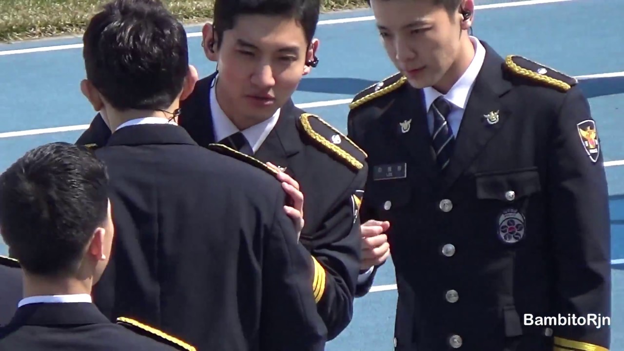 최강창민 & 동해 170402 아산 무궁화 프로축구단 서울경찰홍보단 공연 리허설 2