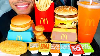 ASMR MCDONALD'S HASH BROWNS CHICKEN NUGGETS BIG MAC CHEESEBURGER MUKBANG