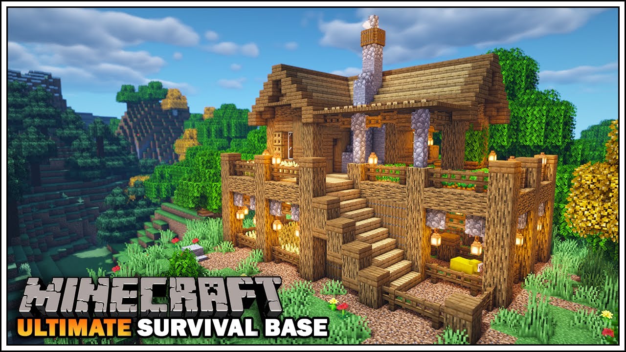 Ultimate Minecraft Starter Survival Base With Everything You Need To Survive Minecraft Tutorial Youtube