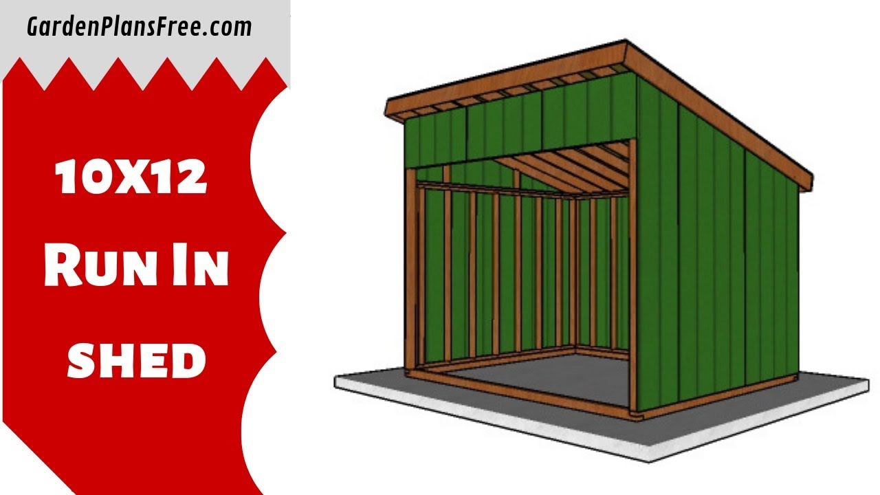 10x12 run in shed plans - youtube