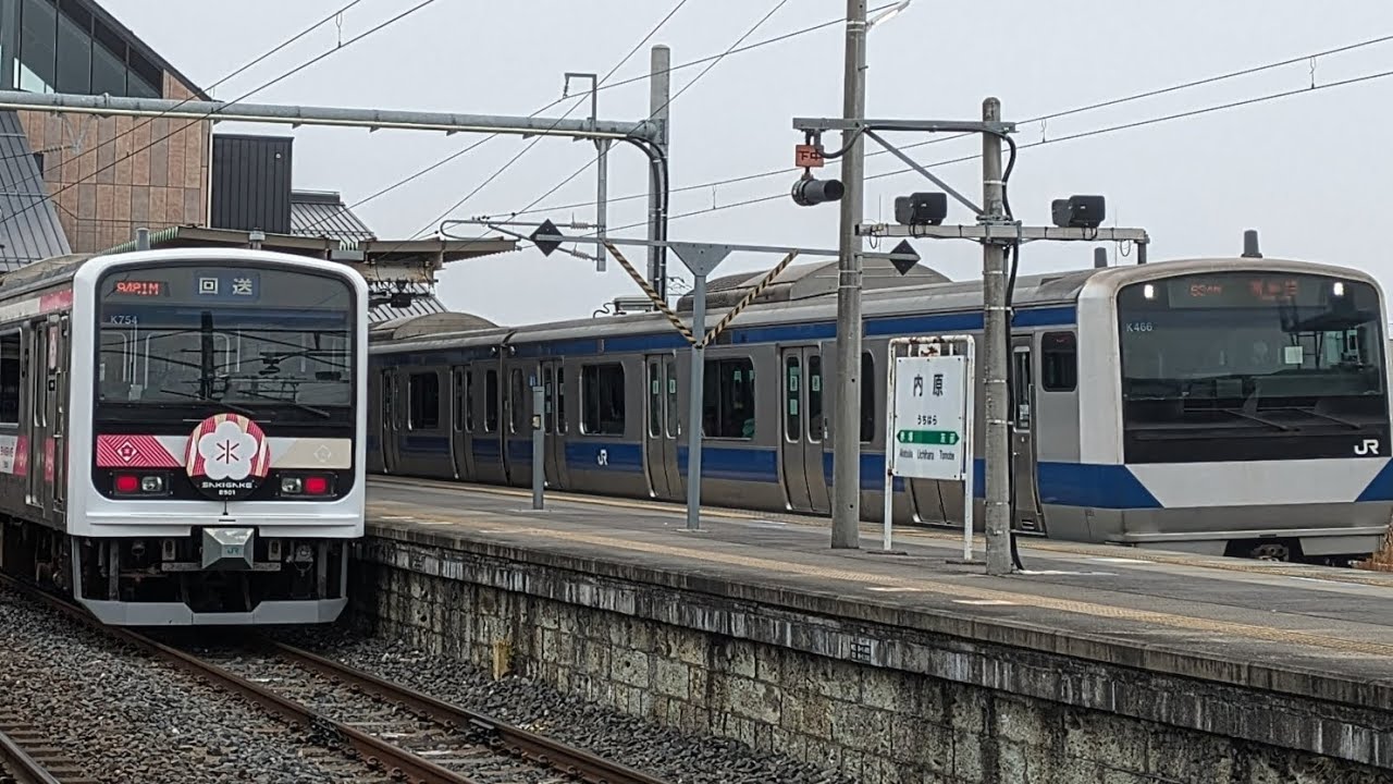 JR常磐線内原駅→内原電留線前面展望