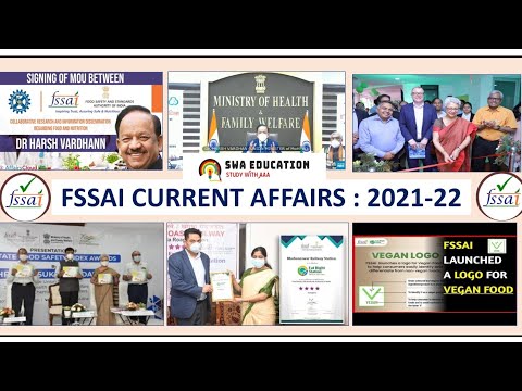 FSSAI Current Affairs 2021 | Important Current Affair for FSSAI Exam | CFSO, TO & Assistant Exam