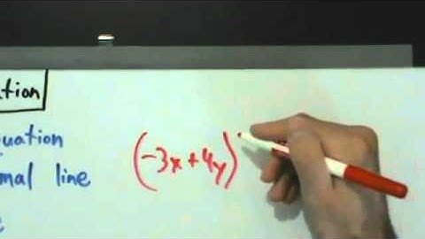 Calculus I - Implicit Differentiation - Example 7 - Find the Equation of the Normal Line