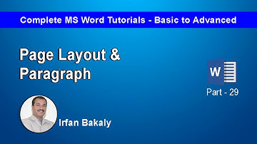 Part 29   Page Layout n Paragraph Urdu Tutorials by Irfan Bakaly
