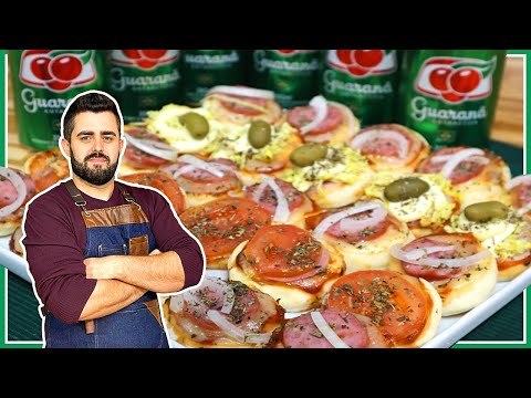 Vídeo: Mini Pizzas Com Cogumelos E Azeitonas